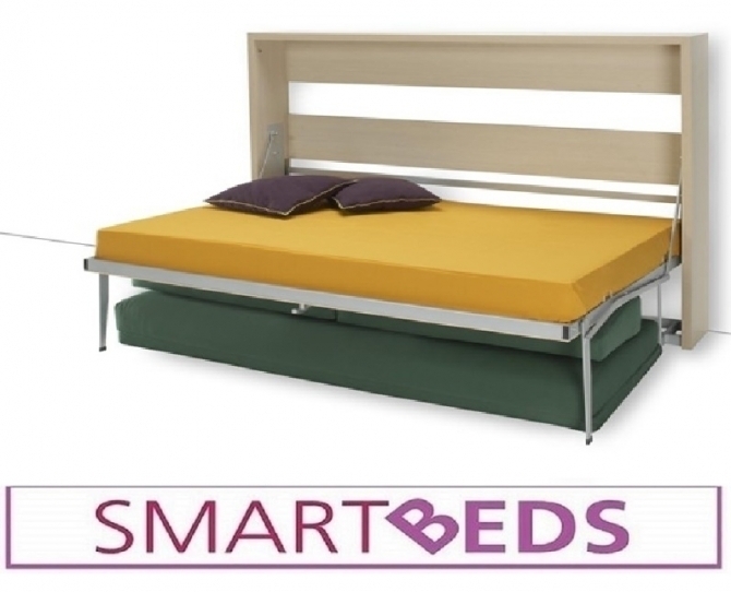 LETTO A SCOMPARSA HOUDINI ORIZZONTALE APERTO "LINEA SMARTBEDS" - LETTI A SCOMPARSA A ROMA